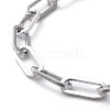 Tarnish Resistant 304 Stainless Steel Paperclip Chain Bracelets BJEW-O186-03P-3