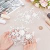 3D Flower Polyester Embroidery Appliques DIY-WH0043-93-3