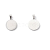 304 Stainless Steel with White Shell Pendants STAS-G268-01-P-5