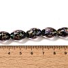 Handmade Dichroic Foil Glass Beads Strands DICH-U001-12E-4