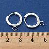 201 Stainless Steel Huggie Hoop Earrings Findings STAS-A167-01F-S-3