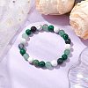 8.5mm Round Natural Moss Agate & Howlite & Natural Green Aventurine & Synthetic Malachite Bead Stretch Bracelets for Women BJEW-JB10944-04-4