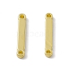 Rack Plating Brass Letter Connector Charms KK-C007-38G-I-2