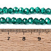 Transparent Electroplate Glass Beads Strands X1-EGLA-Q131-01A-02-4