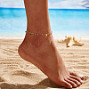 925 Sterling Silver Anklets AJEW-Z029-30G-4