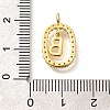 Brass Micro Pave Cubic Zirconia Pendants ZIRC-P123-01G-B01-3