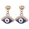 Alloy Enamel Stud Dangle Earrings EJEW-JE06025-1