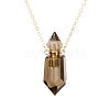 Natural Smoky Quartz Perfume Bottle Pendant Necklace PW-WG2A891-01-1