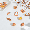 12Pcs 6 Styles Opaque Resin Pendants CRES-LP0001-10A-1