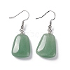 Natural Green Aventurine Trapezoid Dangle Earrings EJEW-D188-02P-06-1