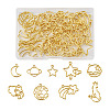 Cheriswelry 36Pcs 9 Styles Alloy Open Back Bezel Pendants FIND-CW0001-22-9