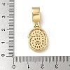 Brass Clear Cubic Zirconia European Dangle Charms KK-R003-01G-06-4