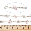 Handmade Dyed Natural Quartz Crystal and ABS Imitation Pearl Beaded Chains CHS-P019-07G-B-2