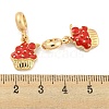 Rack Plating Alloy Enamel Cake European Dangle Charms FIND-B034-44G-3