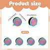 10Pcs 304 Stainless Steel Vortex Cuff Earrings EJEW-UN0002-76MC-3