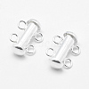 Sterling Silver Slide Lock Clasps STER-K035-01-1