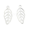 Leaf 201 Stainless Steel Charm Pendants STAS-R075-12-1