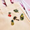 10Pcs 10 Style Alloy Enamel Brooches JEWB-SZ0001-09-6