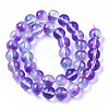 Transparent Spray Painted Glass Bead Strands X-GLAA-N035-03D-B03-2