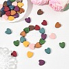 45Pcs 9 Colors Painted Natural Wood Beads WOOD-YW0002-03-4