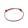 Adjustable Spray Painted Cowhide Leather Braided Cord Bracelet for Women BJEW-JB09108-4