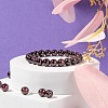 100Pcs 8mm Garnet Beads DIY-LS0002-14-6