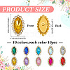 100Pcs 10 Colors Horse Eye Sew on Rhinestone DIY-MA0006-92-2