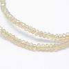 Electroplate Glass Beads Strands EGLA-J144-PL-C05-3