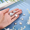 7Pcs 7 Styles 304 Stainless Steel Pendant Cabochon Settings STAS-TA0005-83-6