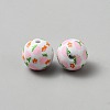 Printed Wood Beads WOOD-TAC0019-13-2