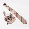 Preppy Style Women's Adjustable Polyester Bowknot Bow Tie and Zipper Neckties Set AJEW-WH0113-29C-1