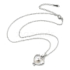 Heart 304 Stainless Steel Cat Eye Pendant Necklaces for Women NJEW-D288-06P-2