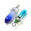 Spray Paint Glass Pendant X-GLAA-H029-02P-2