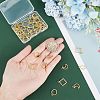 CHGCRAFT 48Pcs 4 Styles Alloy Open Back Bezel Pendants FIND-CA0005-98-3