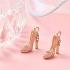 2Pcs Alloy Enamel Stilettos Pendants ENAM-YW0002-30D-6