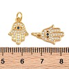 Brass Micro Pave Cubic Zirconia Charms CU-CBAB719-04G-B-3