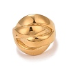 Ion Plating(IP) 304 Stainless Steel Textured Chunky Finger Ring for Men Women RJEW-B040-03G-2