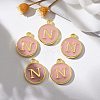 Golden Plated Alloy Enamel Charms ENAM-S118-07N-5