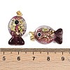 Handmade Dichroic Foil Lampwork Pendants X1-DICH-G001-01G-10-3