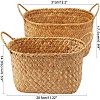 Straw Braid Baskets AJEW-GA0002-16-2