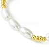 ABS Plastic Imitation Pearl Rice Beaded Stretch Bracelets for Women BJEW-JB10577-3