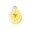 Printed Alloy Pendants ENAM-F160-02G-2