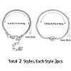 SUNNYCLUE Brass European Style Bracelets Jewelry Making KK-SC0001-12P-2