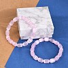 Dyed Natural Selenite Column Beaded Stretch Bracelets for Women BJEW-I312-05E-2