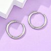 Tarnish Resistant 304 Stainless Steel Huggie Hoop Earrings LS-EJEW-F111B-21mm-P-2