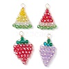 4Pcs Glass Pendants PALLOY-JF03006-1