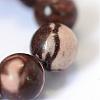 Natural Zebra Jasper Round Bead Strands G-E334-6mm-12-4