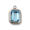 High Polished 304 Stainless Steel Glass Pendants STAS-L022-062P-08-1