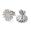 304 Stainless Steel Stud Earrings EJEW-B022-07P-2