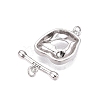 925 Sterling Silver Baroque Toggle Clasps STER-T007-103P-2